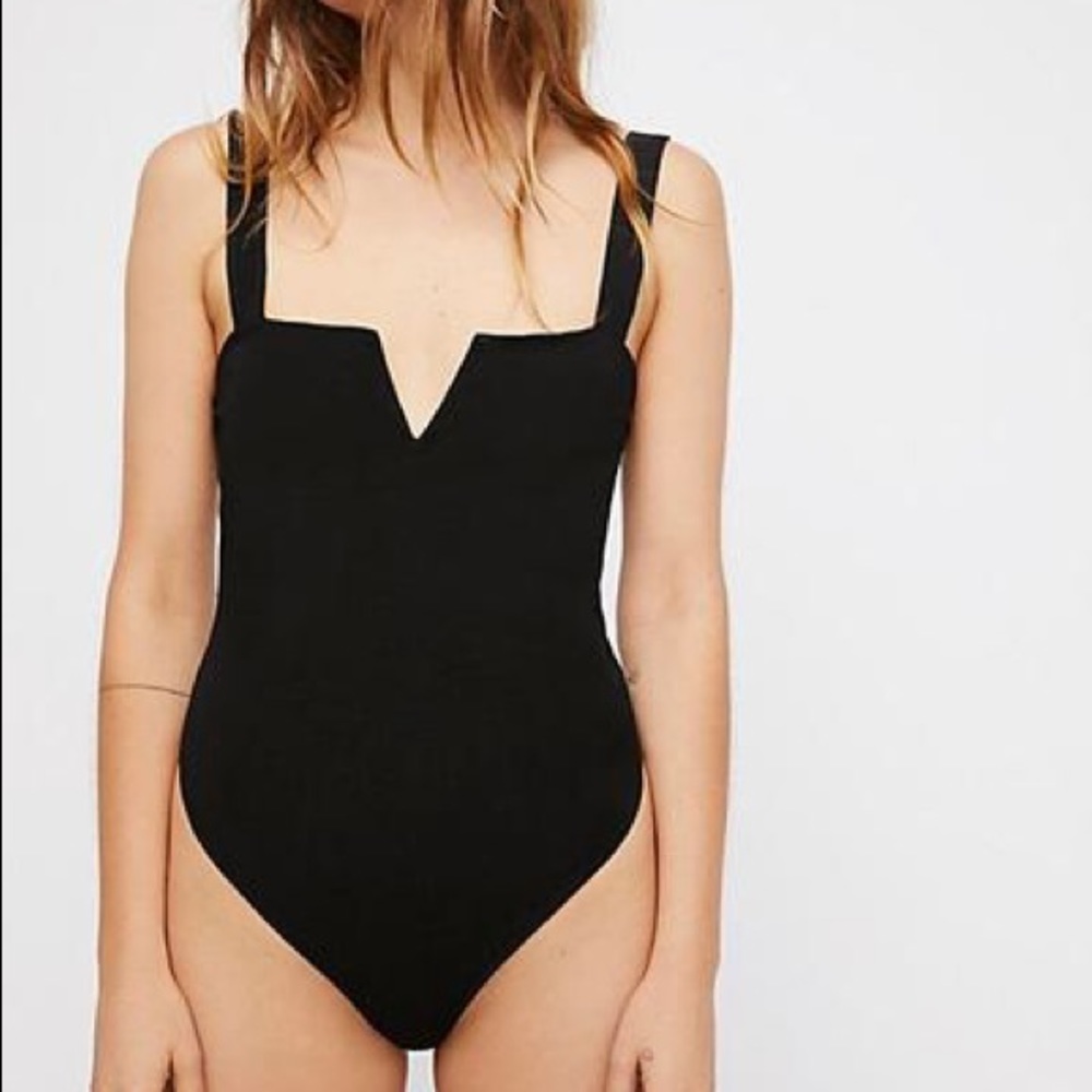 Free People Pippa V wire body suit